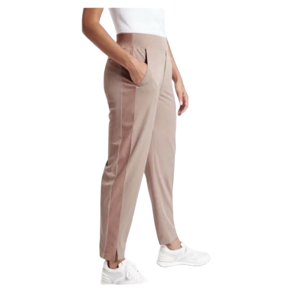 Athleta Brooklyn Textured Ankle Pants 982287‎ Cream Pink  Women's Size 20 Floral